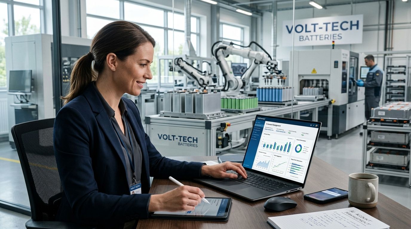 AI account management for battery manufacturers