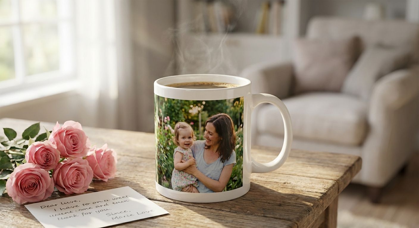 Custom photo mugs for Mother's Day gifts