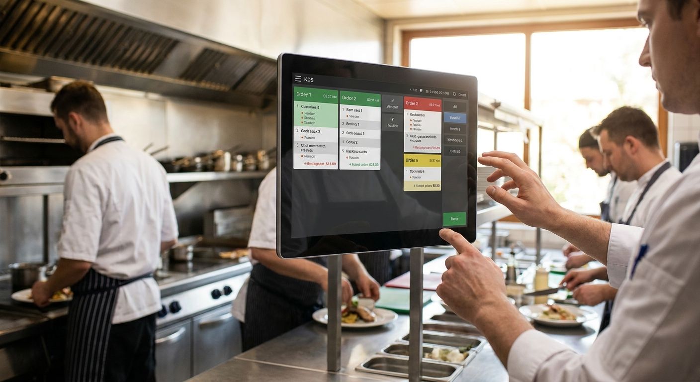 Kitchen display systems for restaurant order management