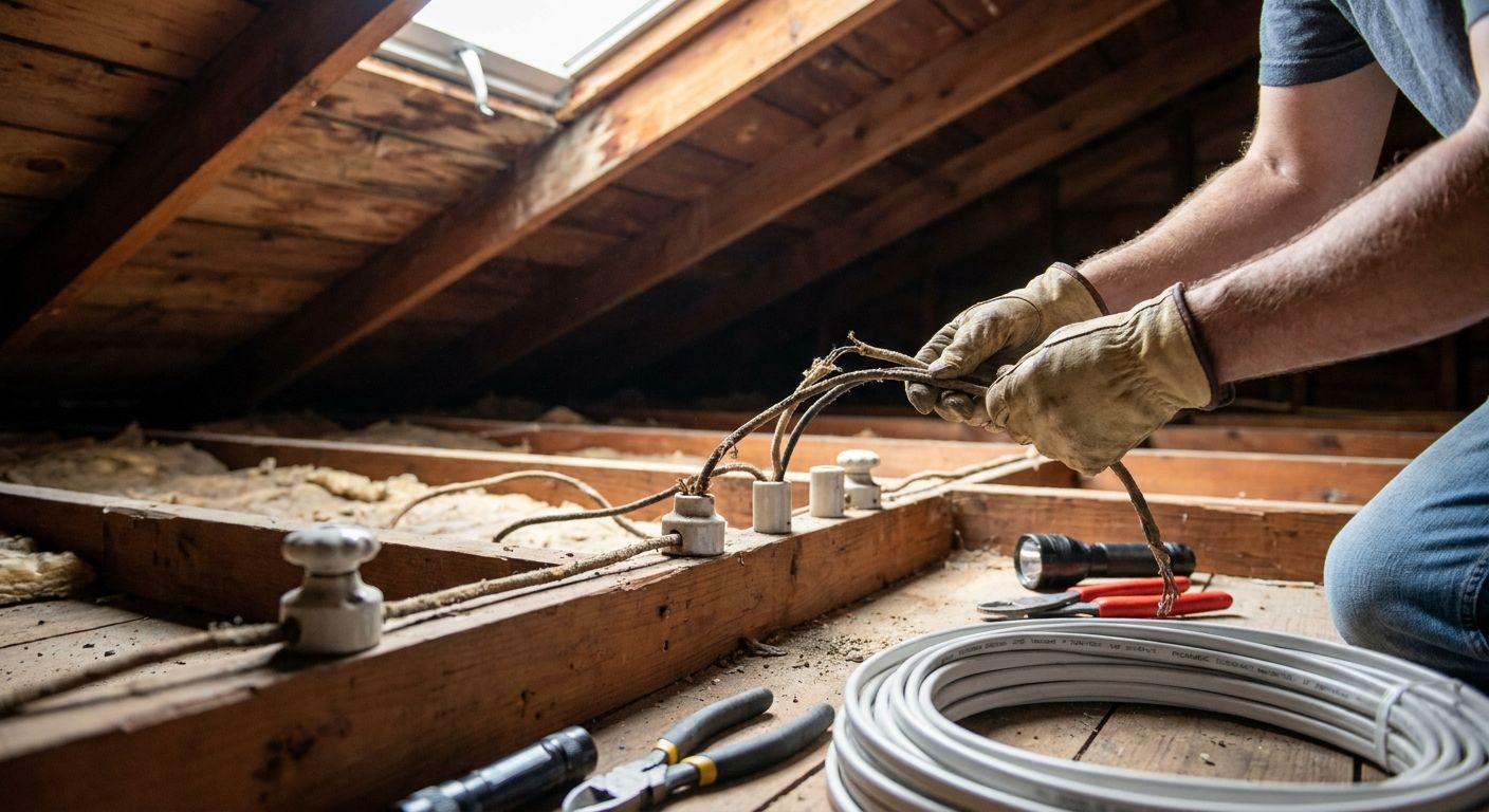 Knob and tube wiring removal for older Treasure Coast homes