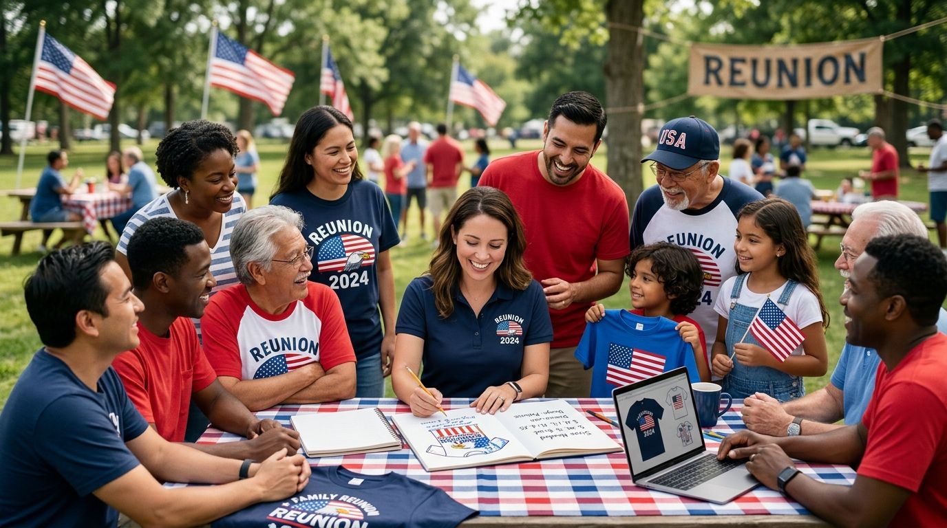 How to plan a patriotic family reunion t-shirt order