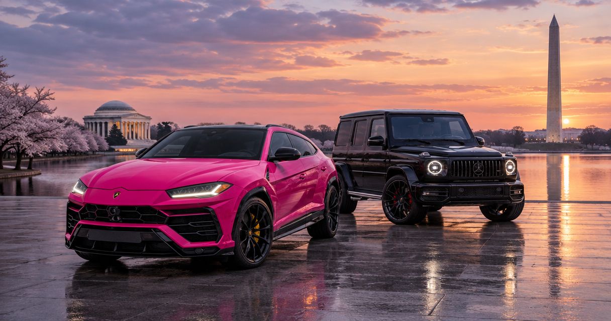 Luxury car rental in DC for a visiting couple