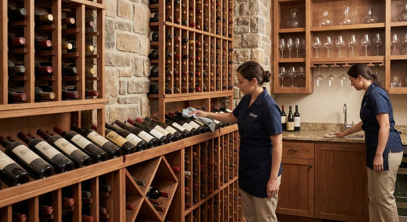 House cleaning for wine cellars and home bars