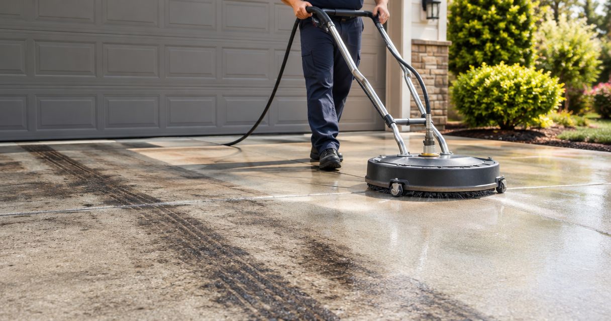 Can driveway cleaning services remove tire marks?
