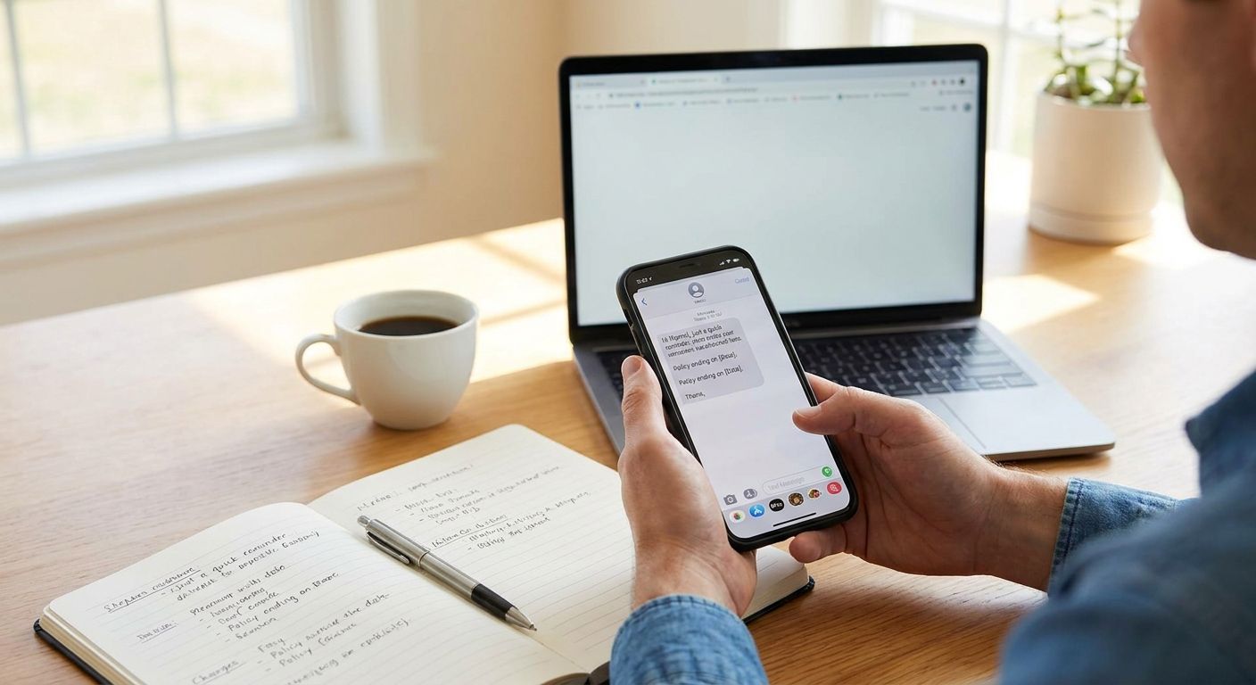 How to write text templates for insurance renewal reminders
