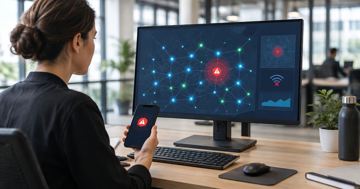Automatically trigger mass alerts when mesh detects a dead zone