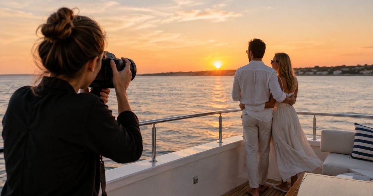 How to book a photographer for your Hamptons sunset yacht cruise