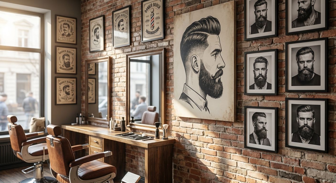 Wall art for barbershops
