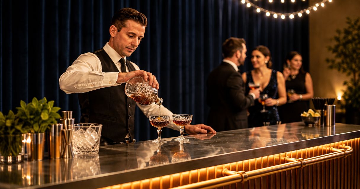 Mobile bartending services: who supplies ice and glassware?