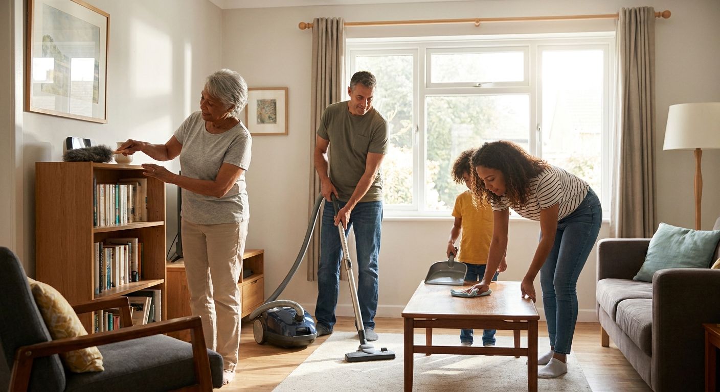 House cleaning for multi-generational households