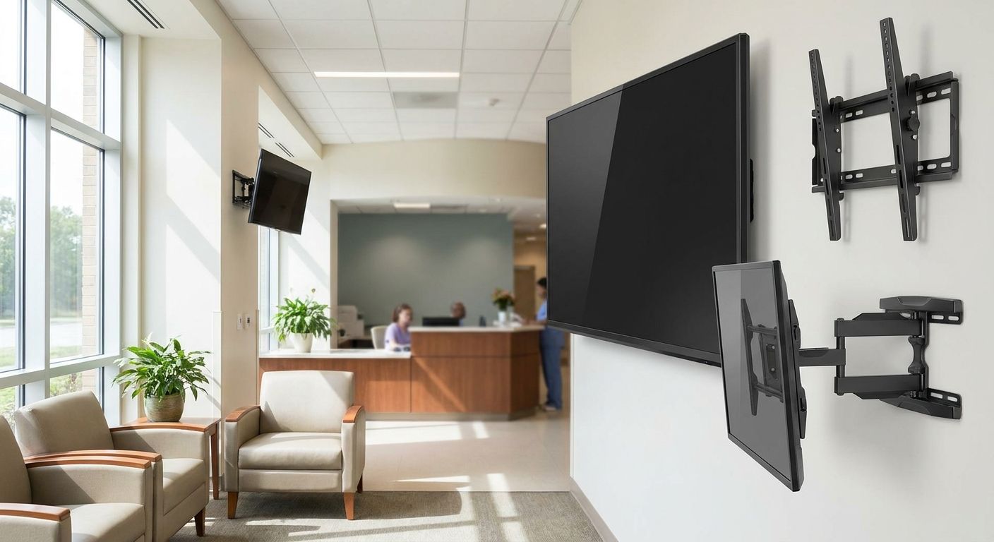 Best commercial TV mounting solutions for waiting rooms