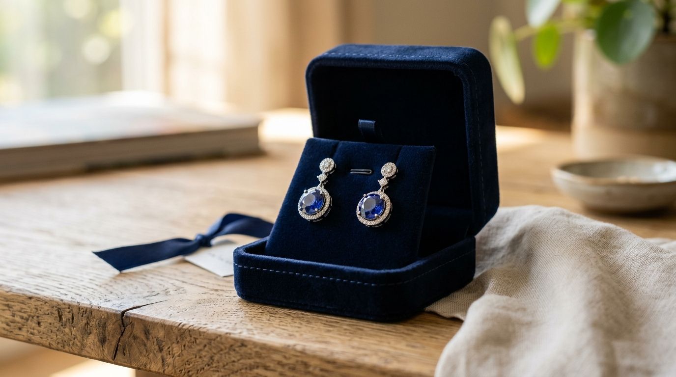 Sapphire earrings for gemstone gift buyers