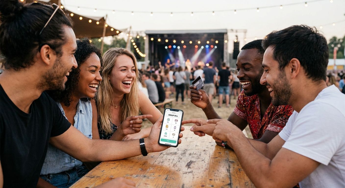 Bill splitting app for concert meetups