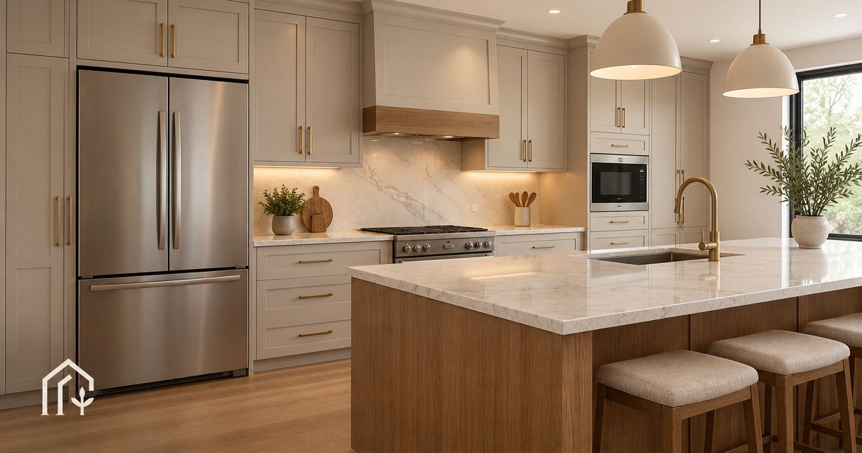 How do you plan custom cabinets around existing appliances?