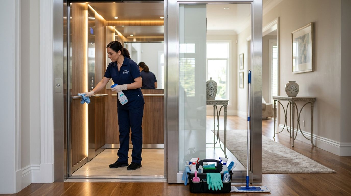 House cleaning for homes with home elevators