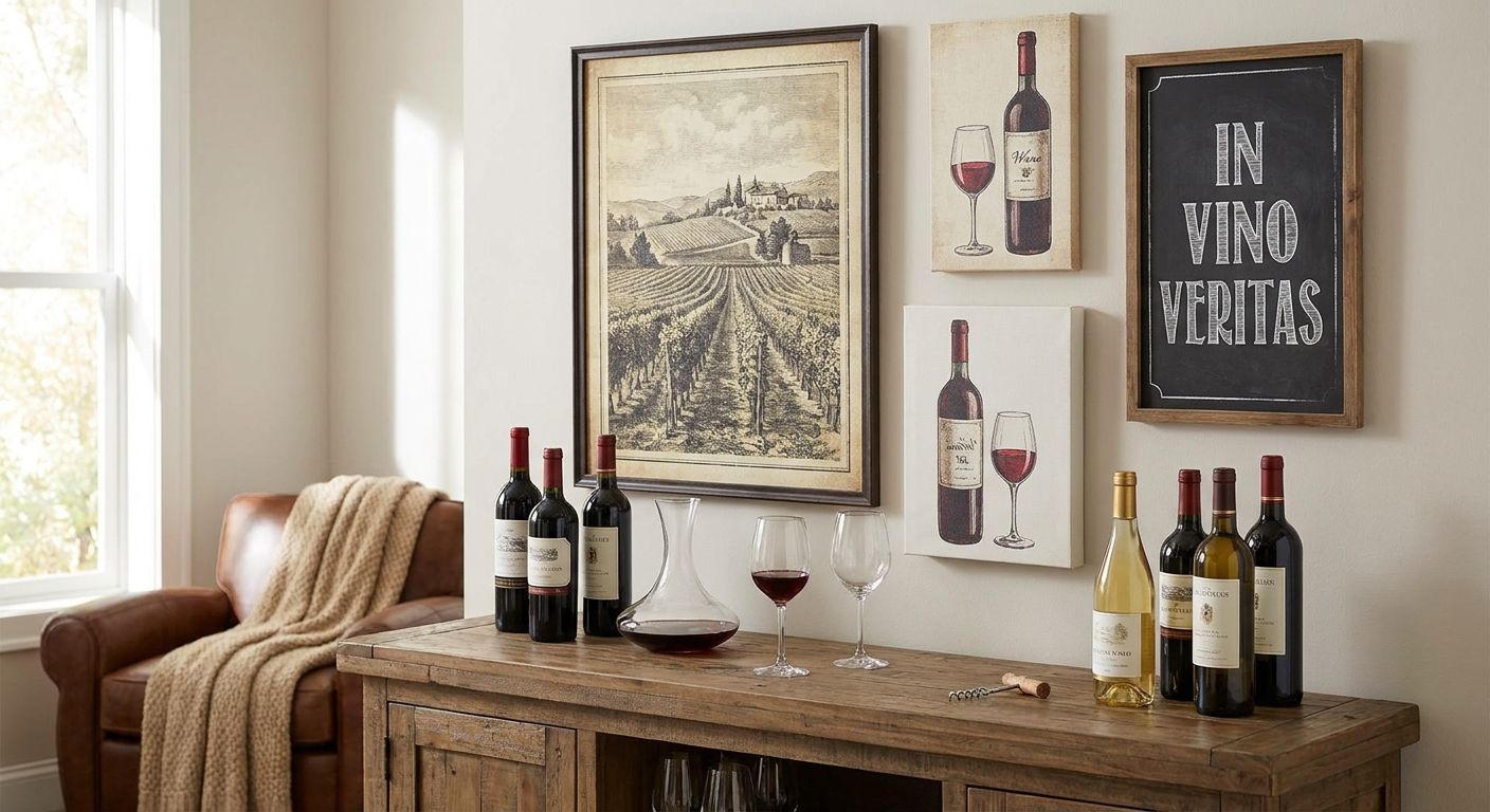 Wall art for wine lovers and home bars