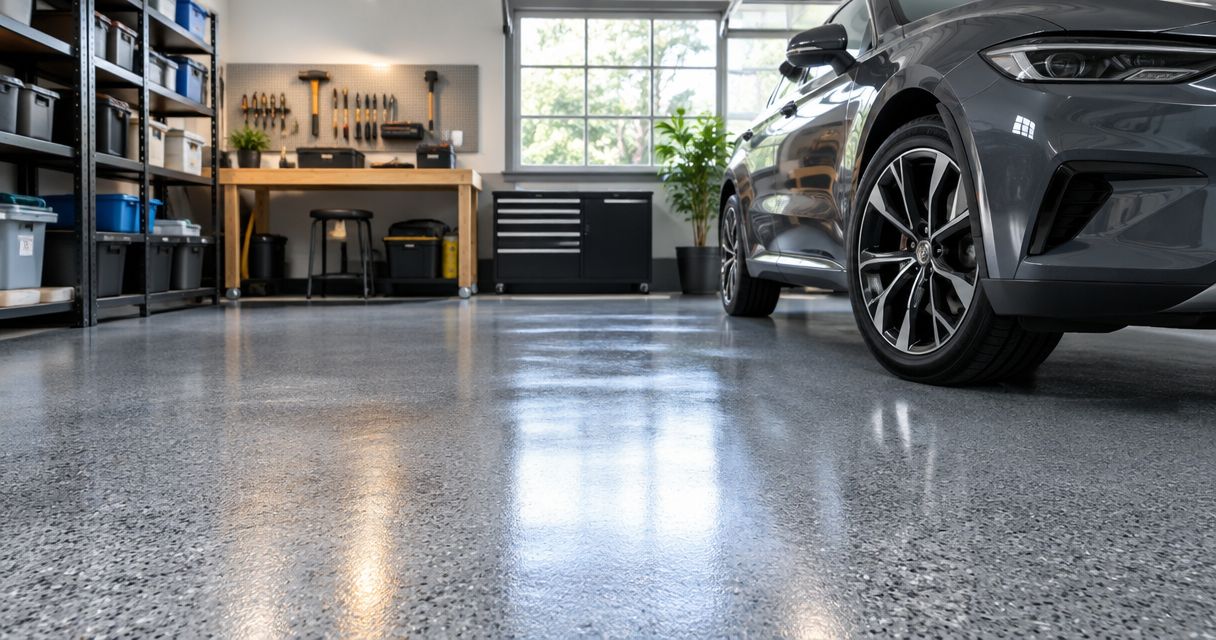 Garagegulv: bedste belægning rangeret efter holdbarhed 2026