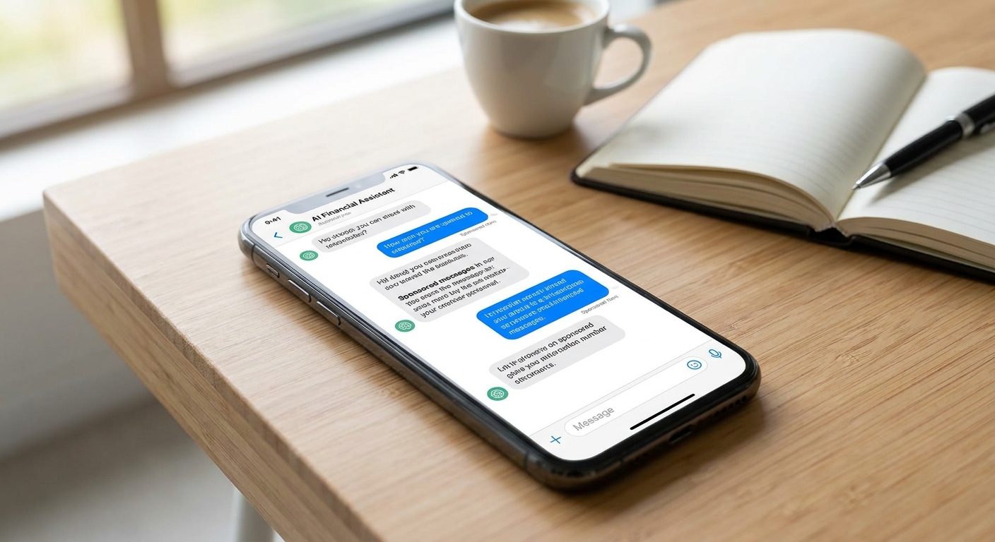 In-chat advertising for AI personal finance apps
