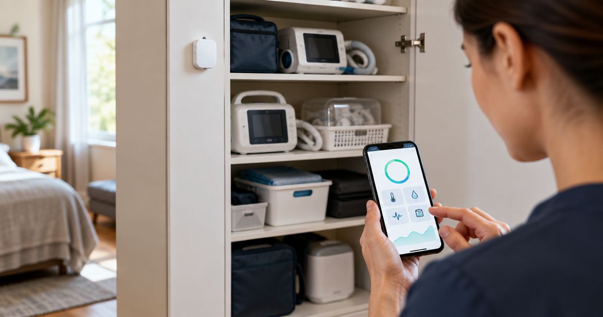 IoT monitoring for home health and hospice equipment storage