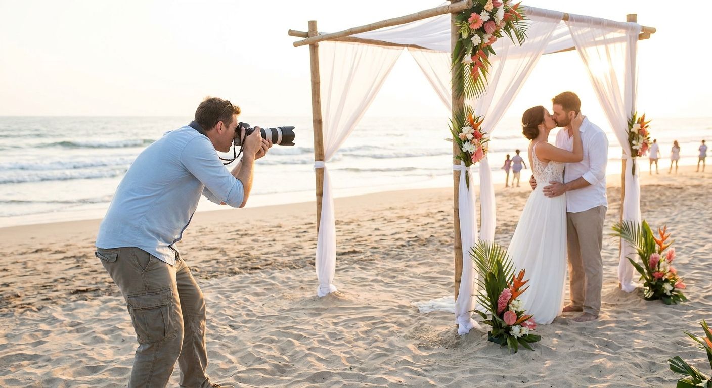Wedding photography for beachfront ceremonies