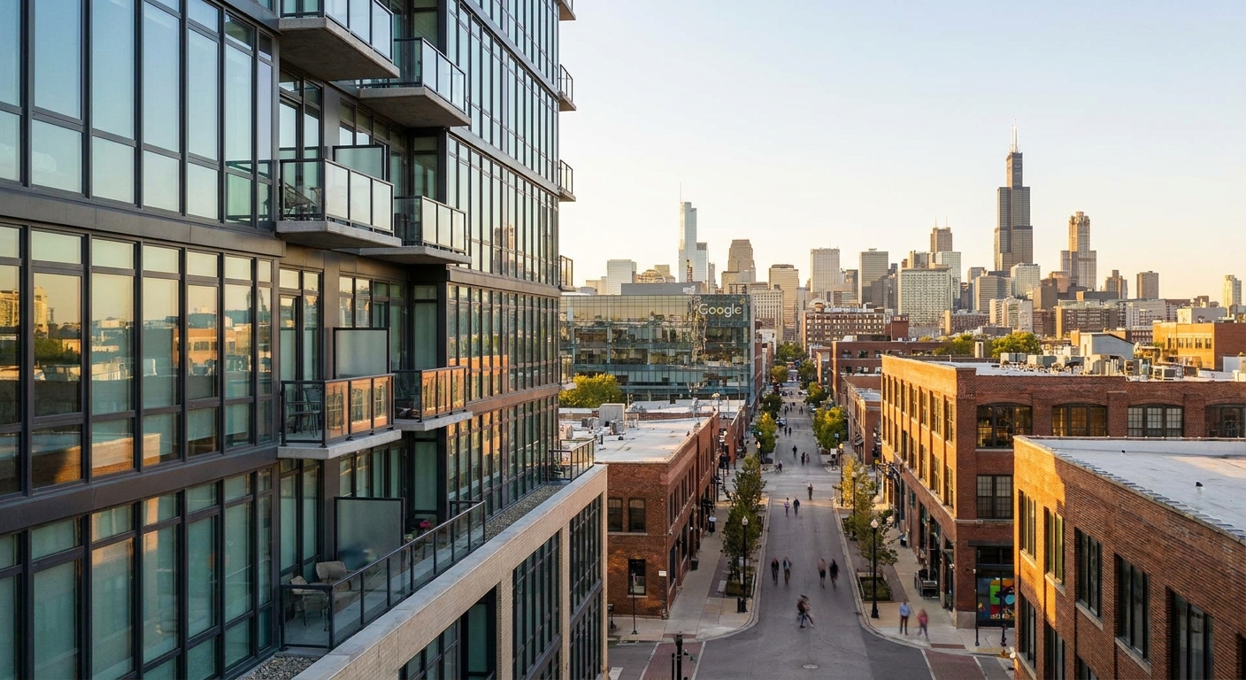 Apartments near Google Chicago office in Fulton Market
