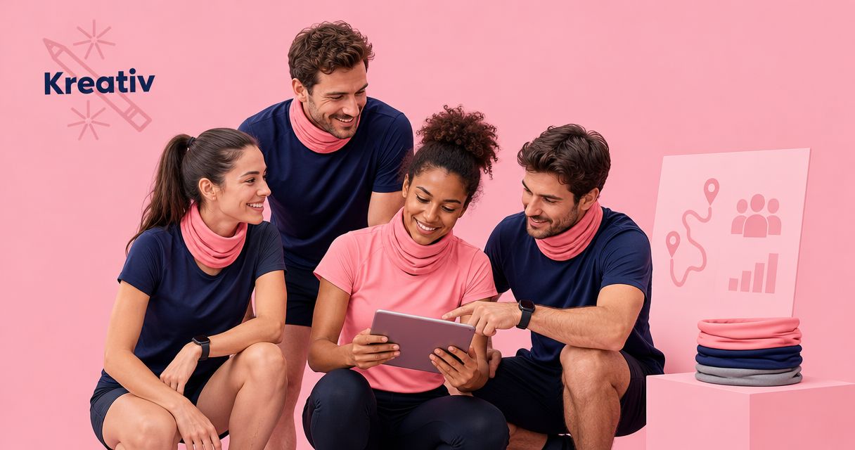 Multifunktionstücher für den Firmenlauf: Teammenge planen