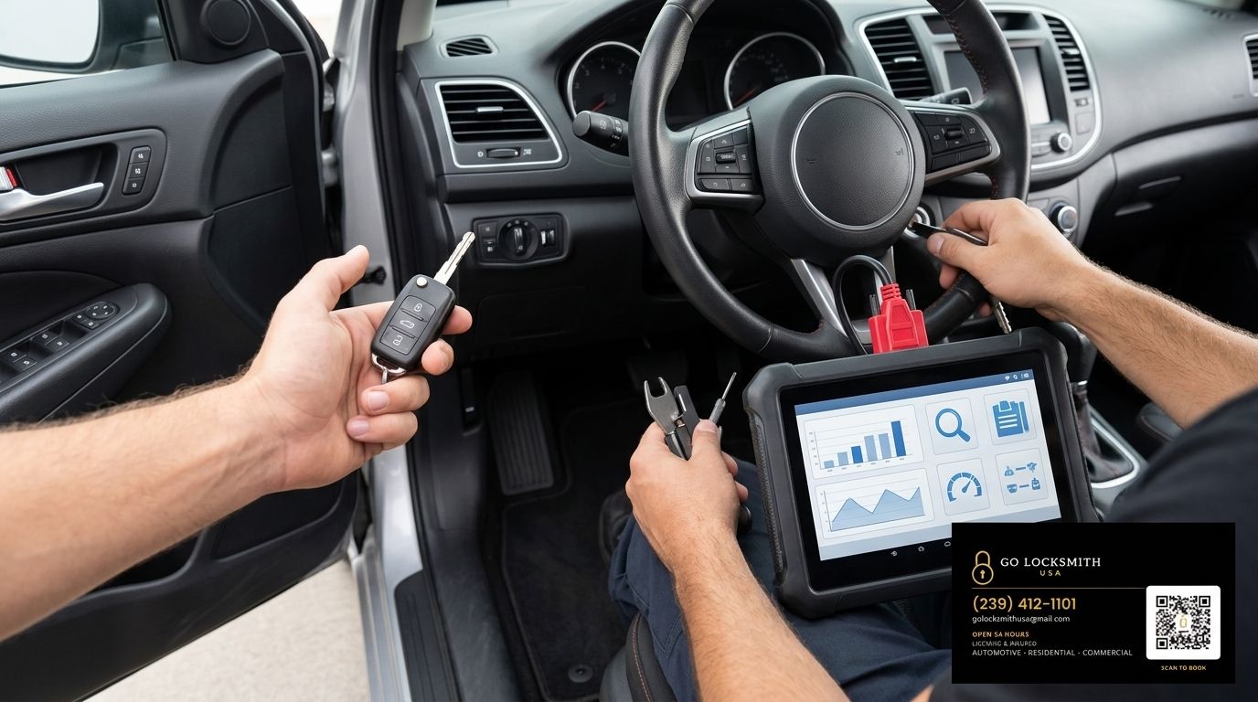 Can a locksmith repair a car ignition without replacing it?