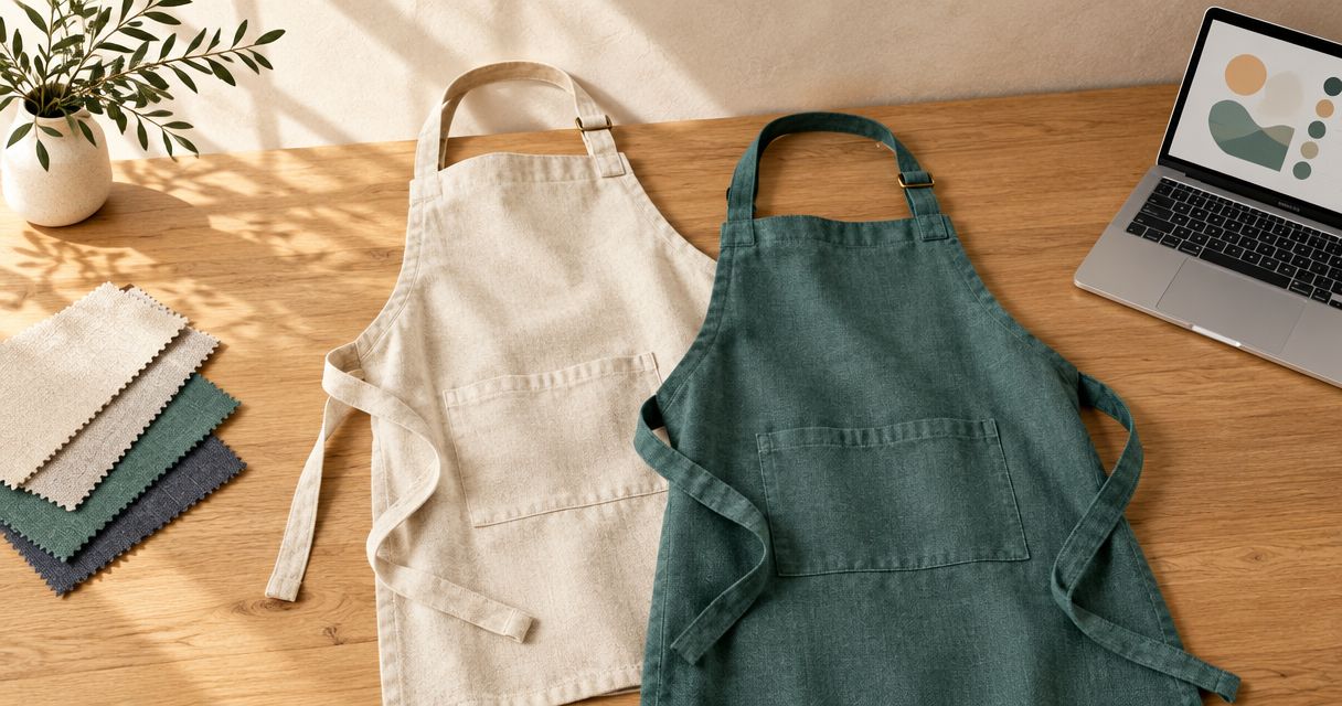 How to choose canvas or linen for custom aprons