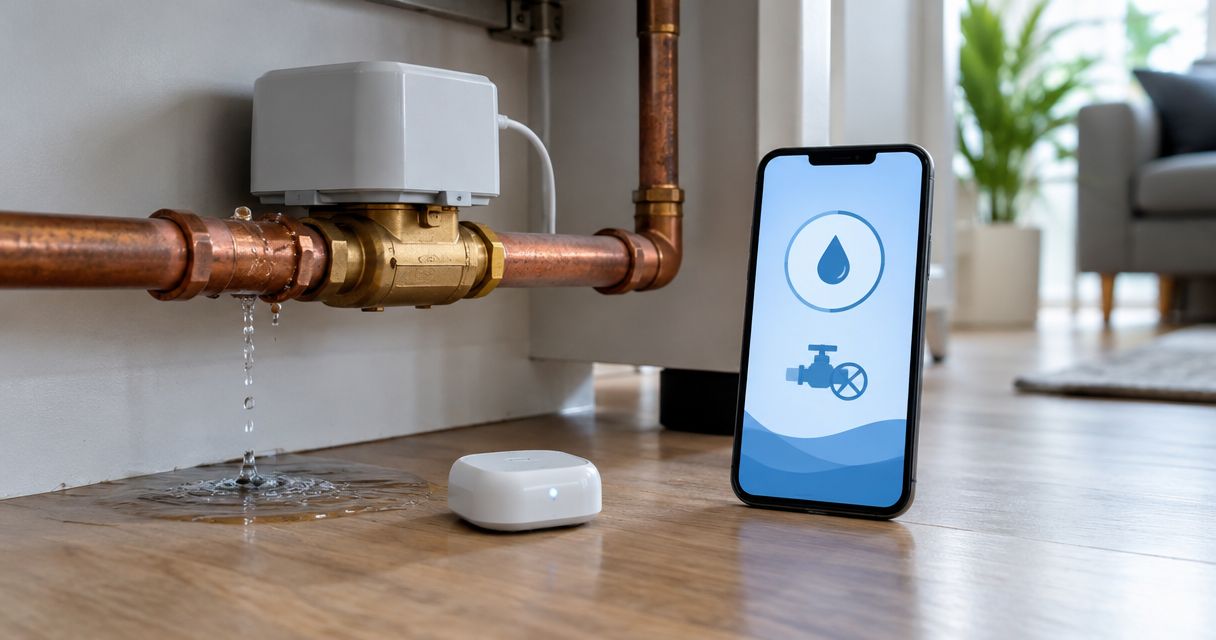 Automatically shut off water when a leak detector trips