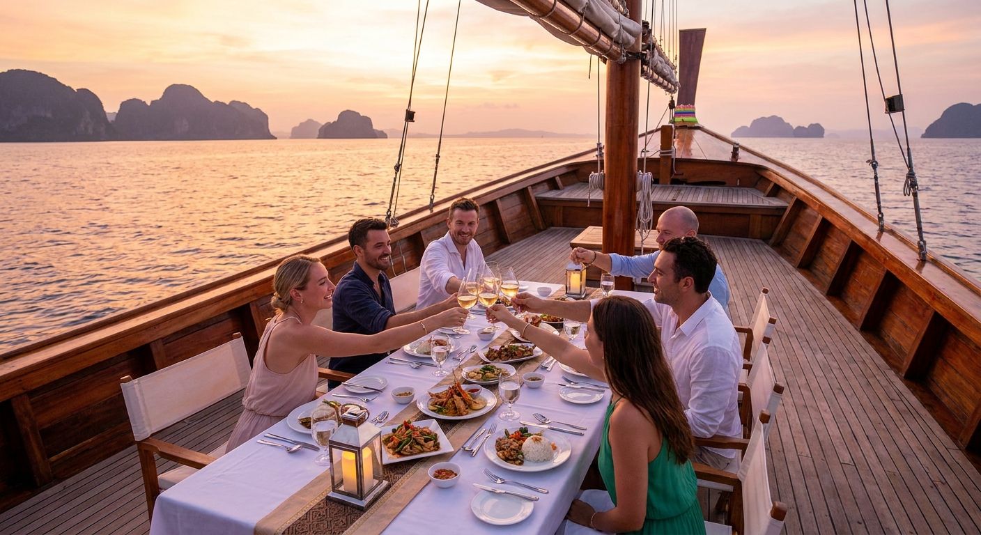 Sunset dinner cruises for group tour packages