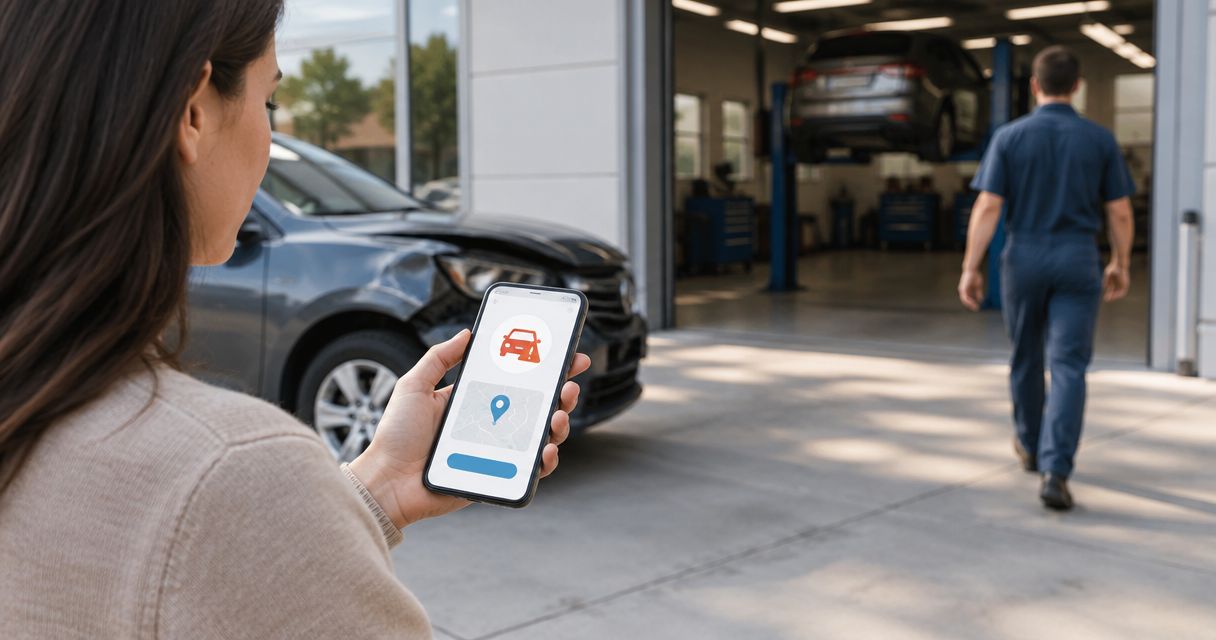 How to connect crash-detection alerts to a certified body shop