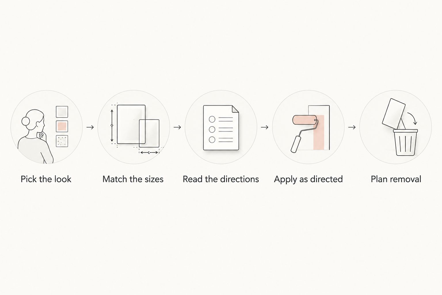 Steps for choosing, fitting, applying and removing press-on nails