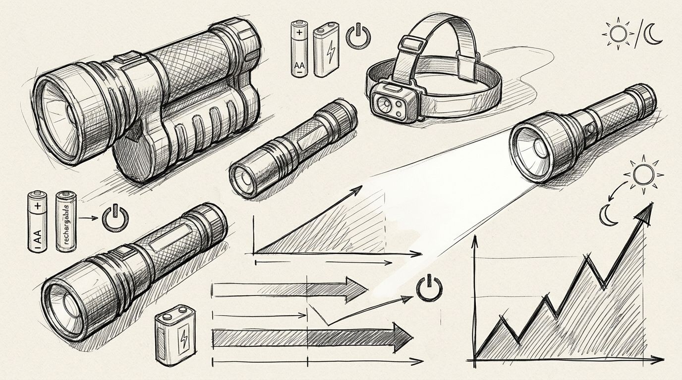 Flashlights ranked by battery life in 2026