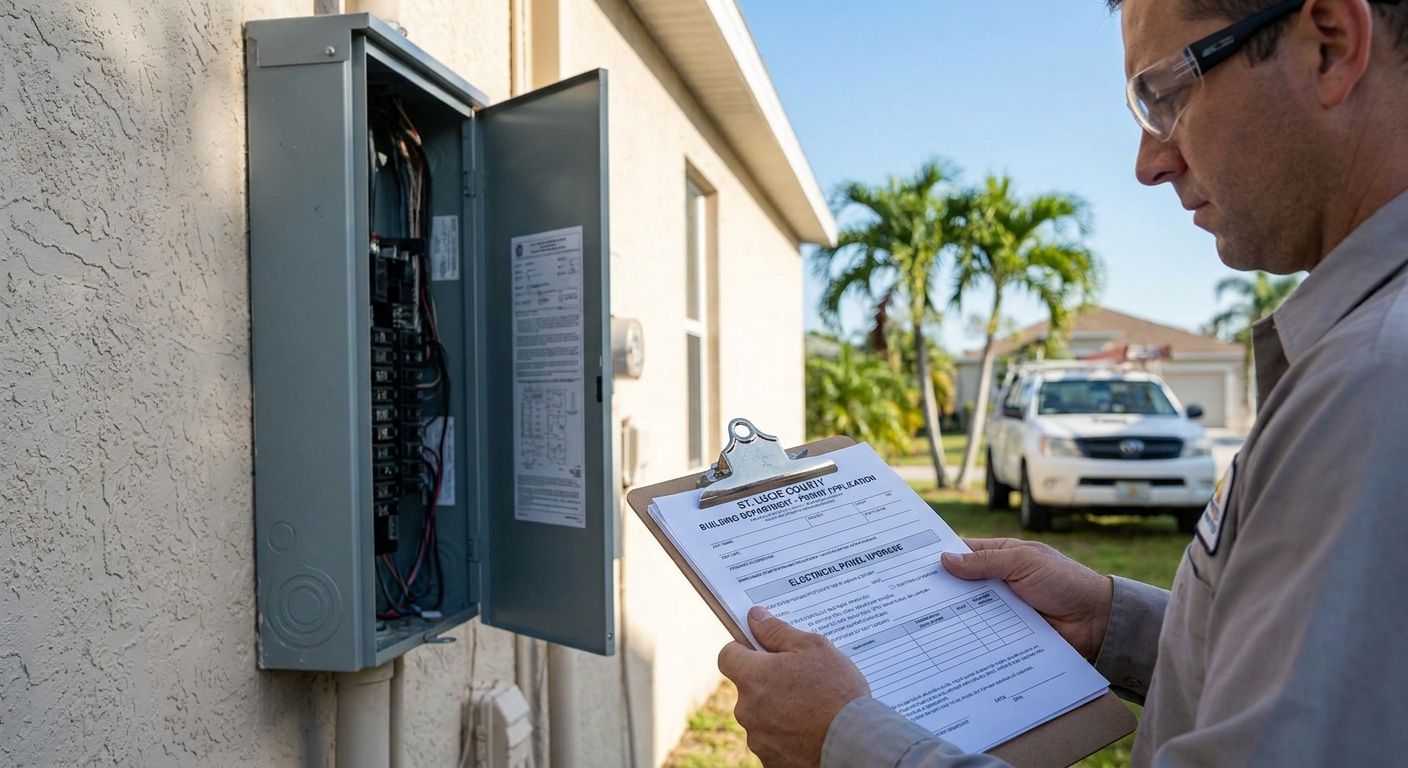 How to permit an electrical panel upgrade in St. Lucie County