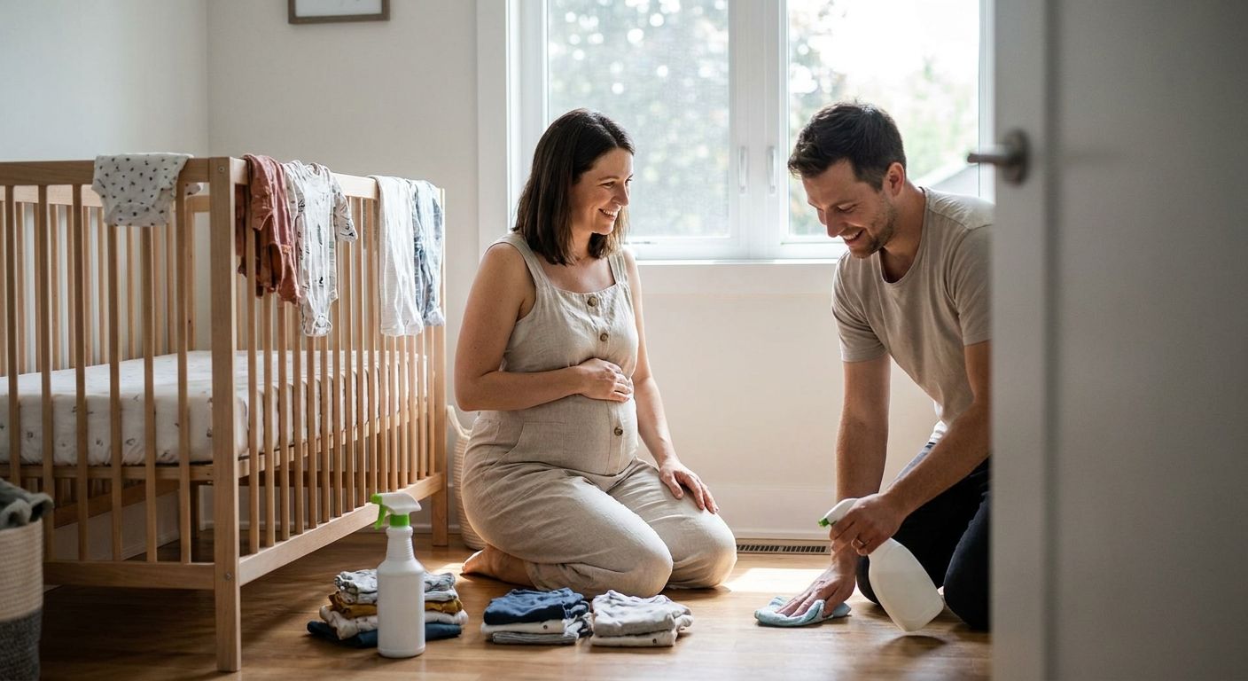 House cleaning for expecting parents nesting before baby