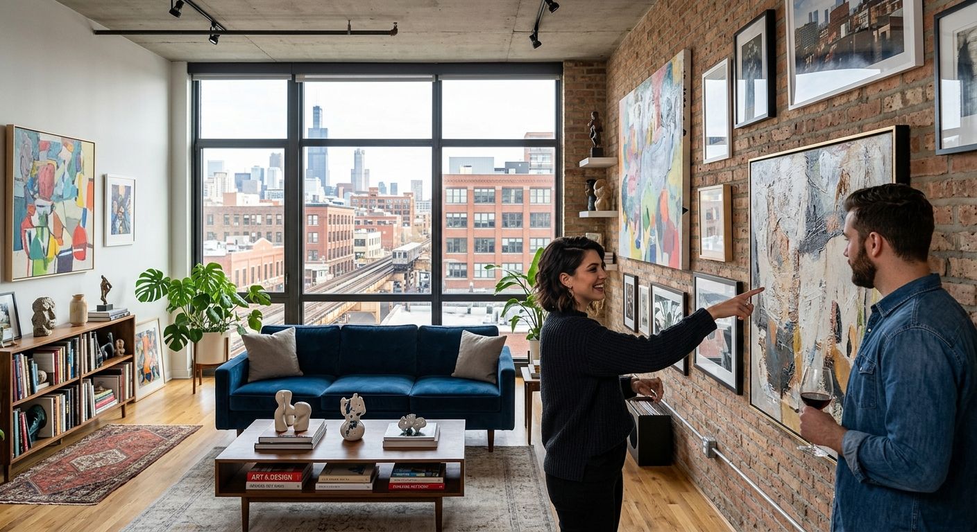 Apartments for renters who collect art in Fulton Market