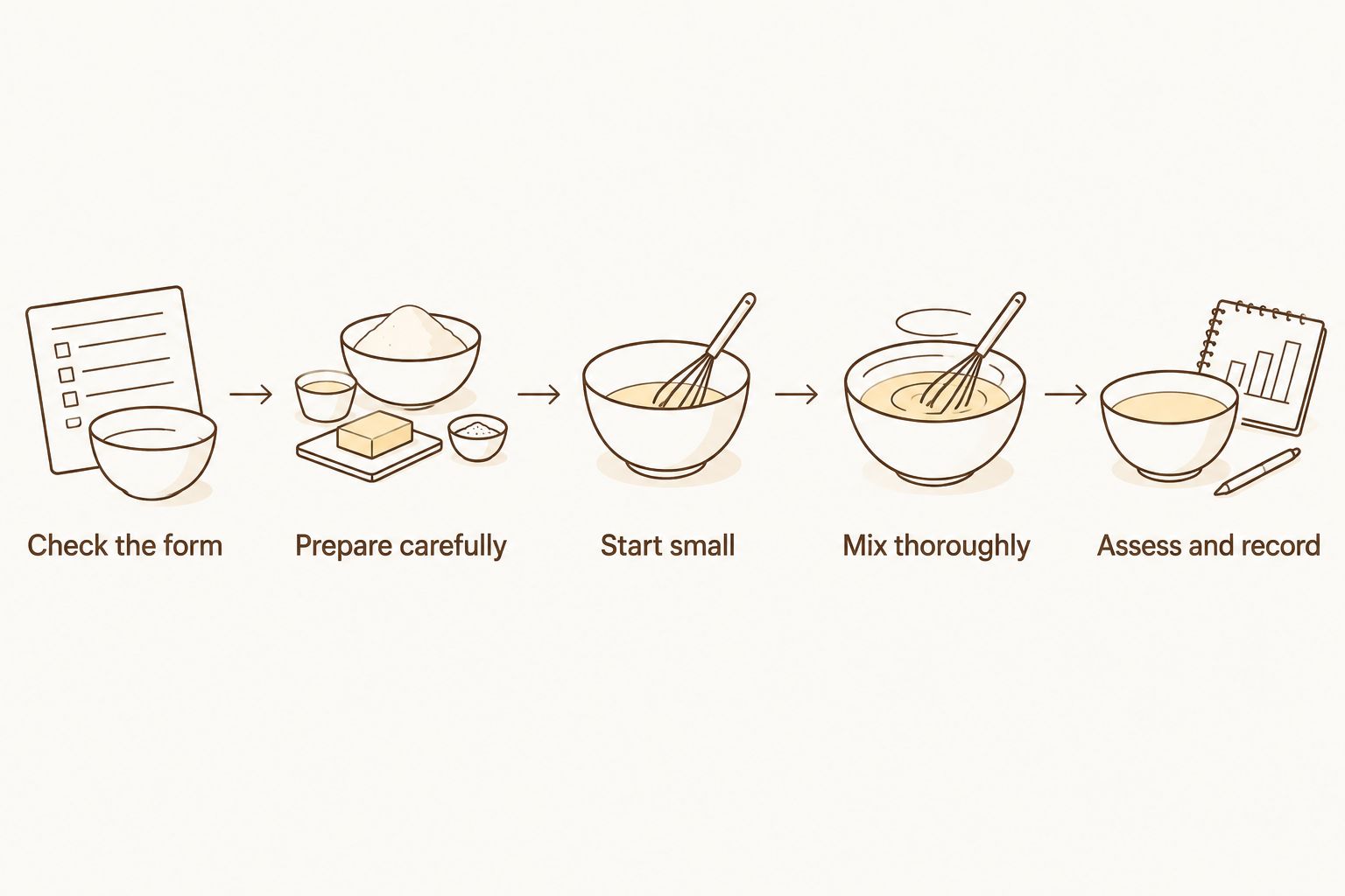 Five steps for substituting dried ghost pepper while controlling the addition