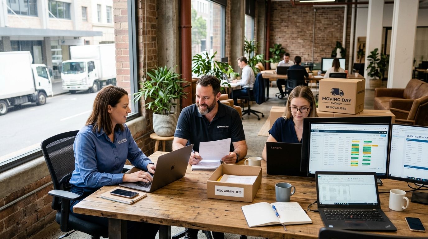 Coworking space for removalist and relocation company admin staff
