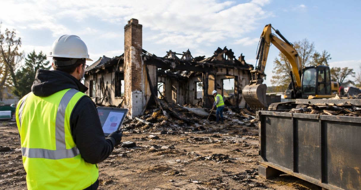 Fire damage to rebuild-ready lot: 2026 demolition workflow