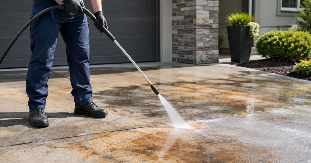Can driveway cleaning services treat rust stains?