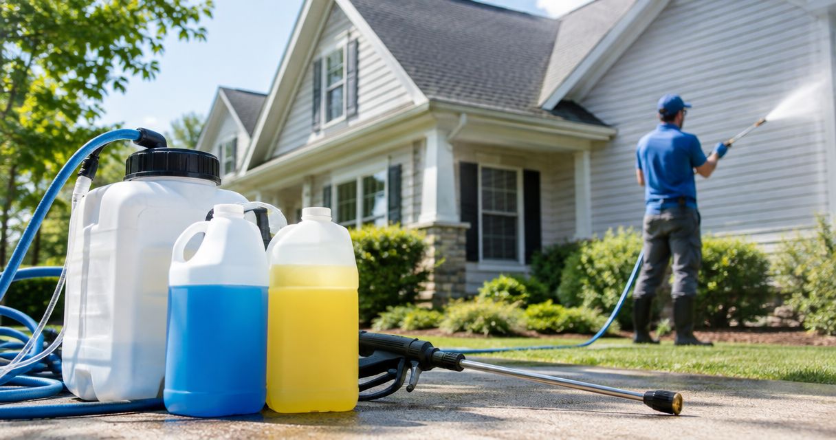 Best soft wash chemicals for house washing in 2026
