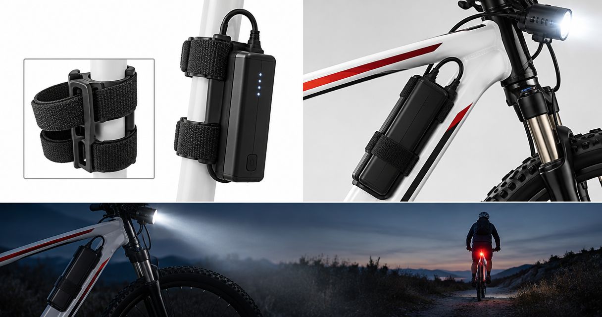 How to secure an external bike-light battery on your frame