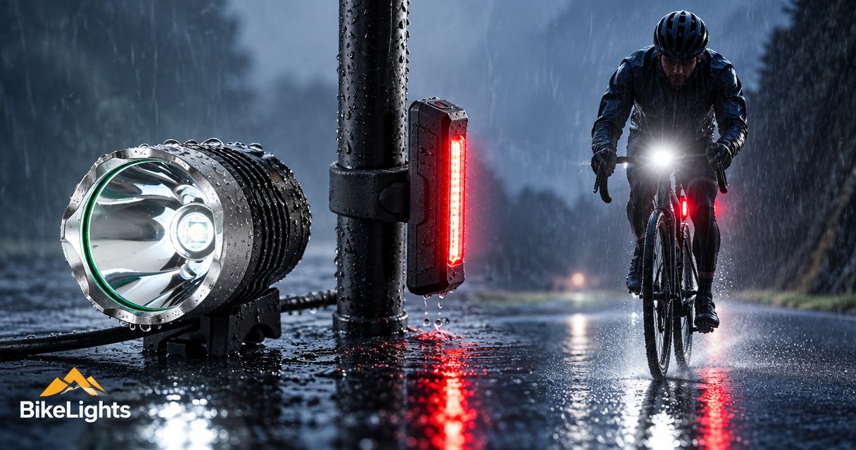 Bike lights for wet rides: checking water-resistance claims