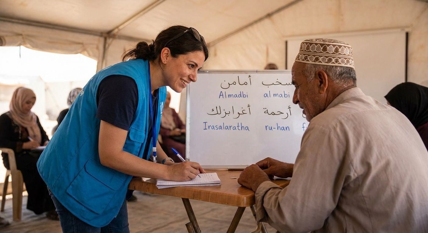 Arabic lessons for humanitarian aid workers