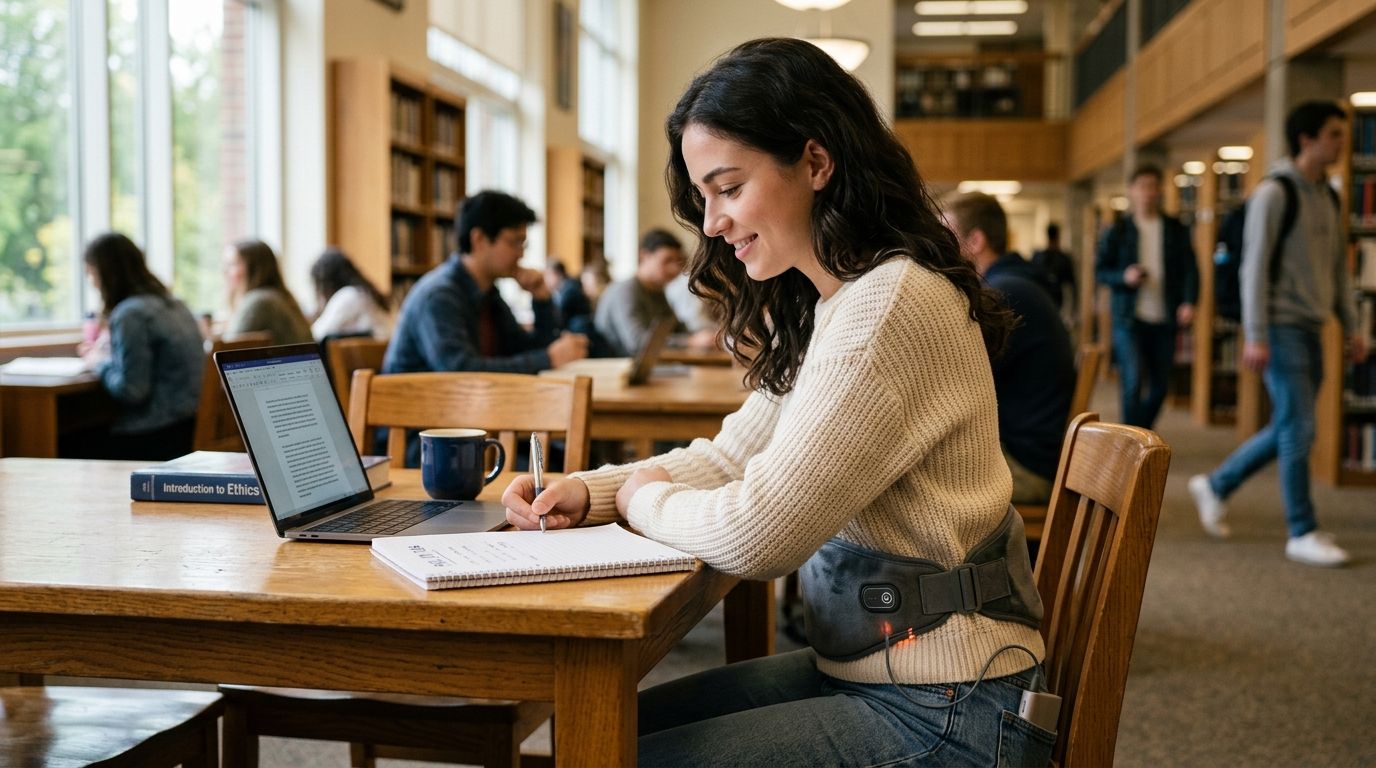 Portable heat belt for university students