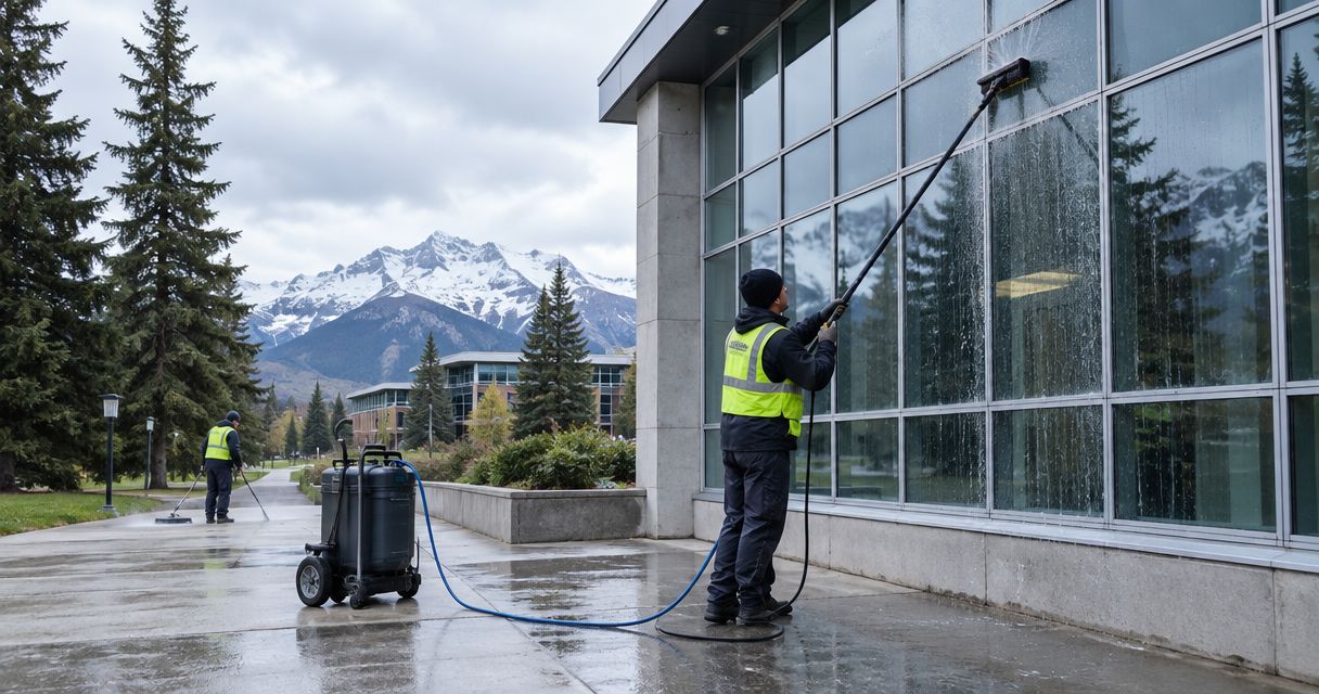 Exterior cleaning for University of Alaska campus buildings
