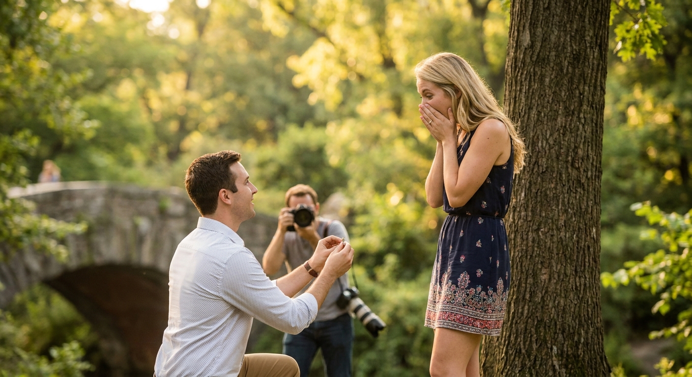 Engagement photography for surprise proposals