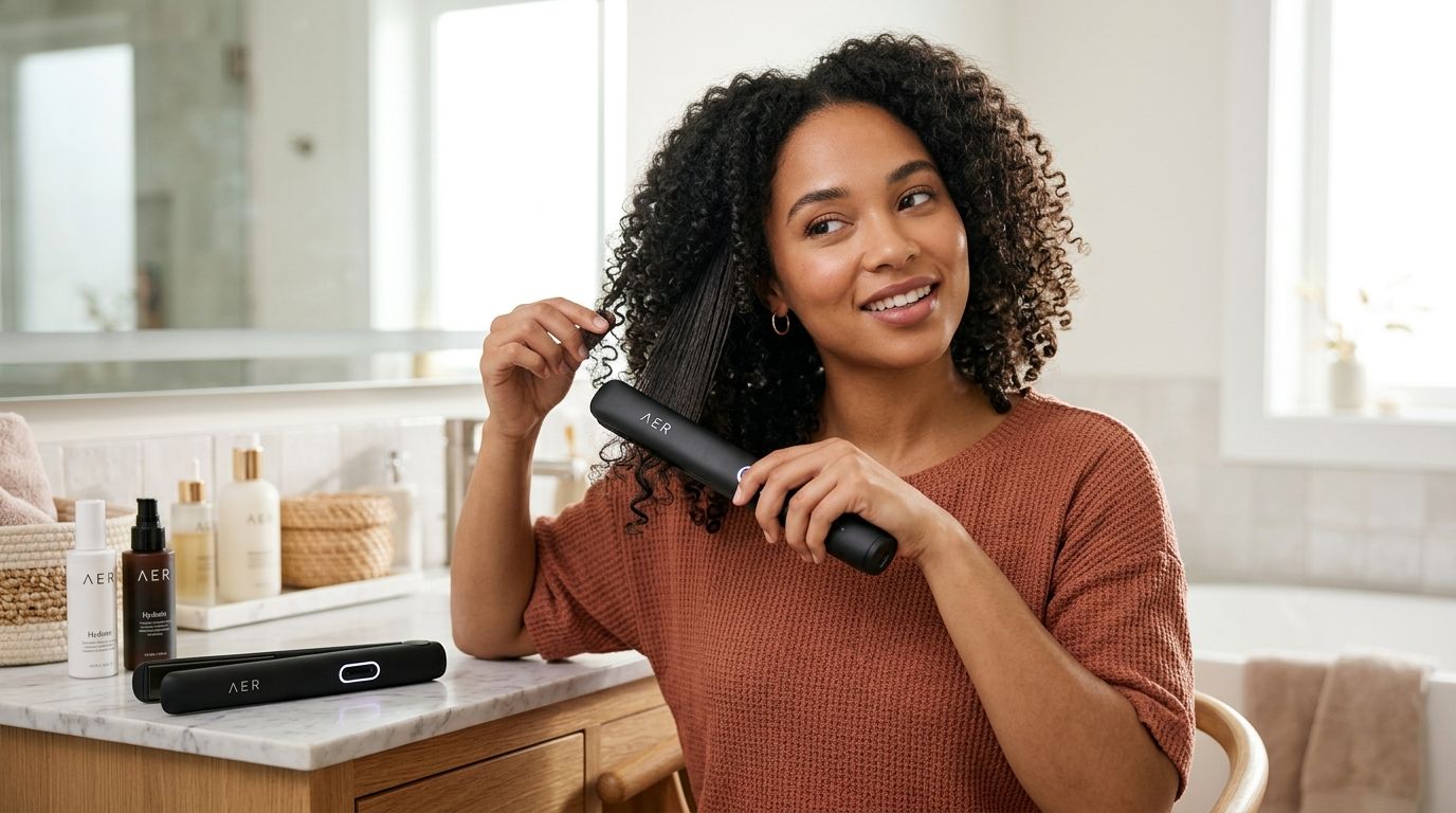 Cordless hair straightener for biracial hair