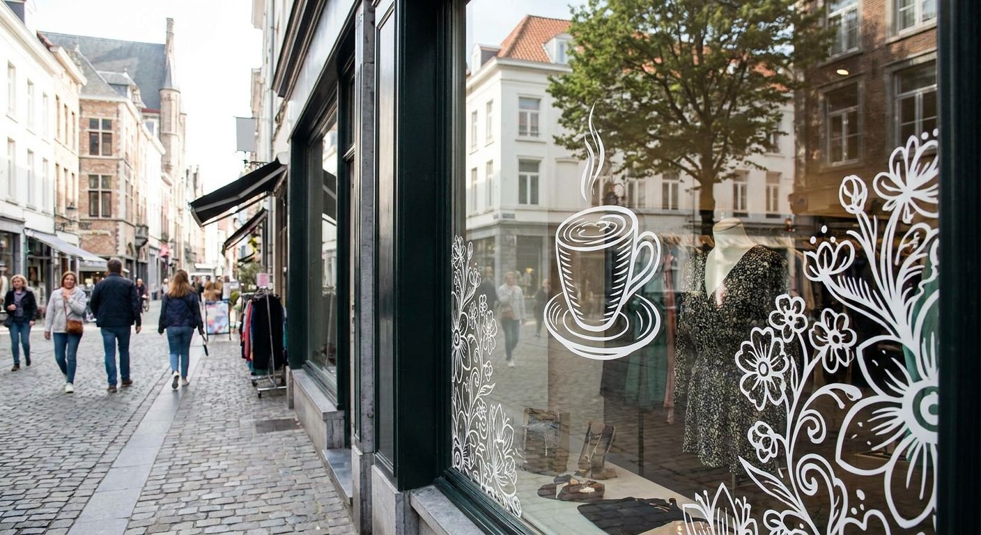 Window decals for storefronts and retail shops