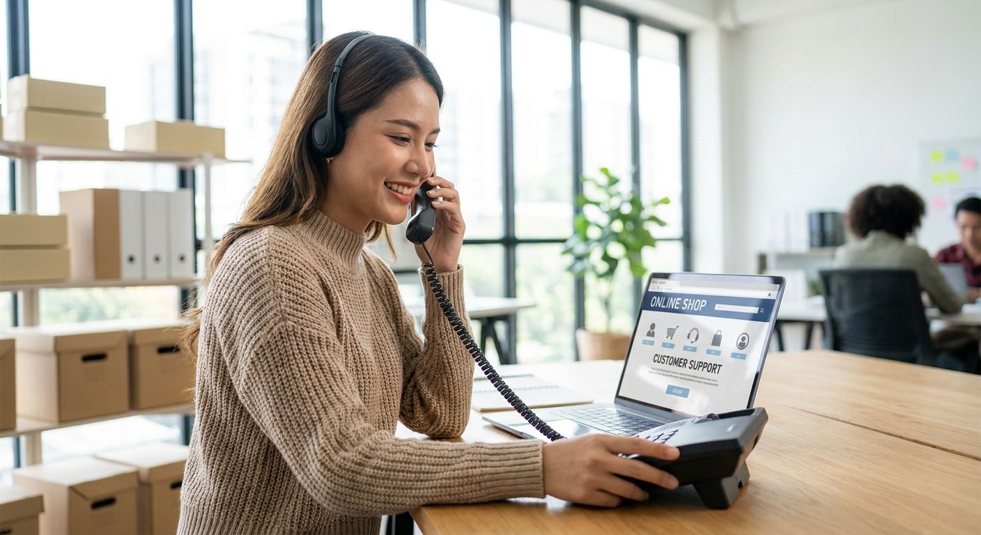 Phone greetings for online shops and ecommerce brands